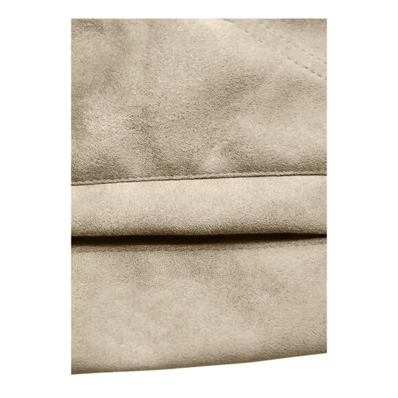 🌸3/$15🌸Tan Faux Suede High Waist Mini Skirt with Pockets A-Line Medium - Picture 5 of 6